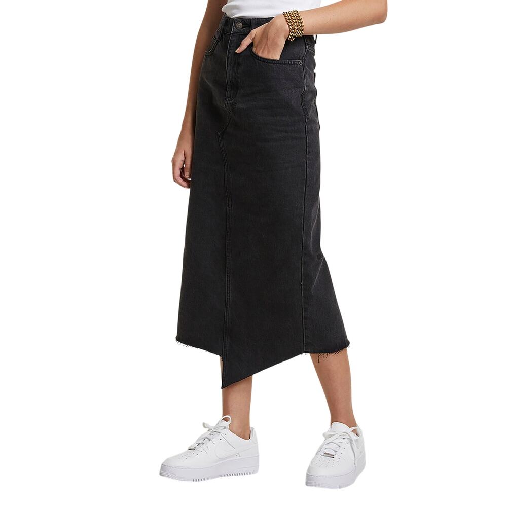 Ksubi Jagged Black Downtown Skirt Size 27